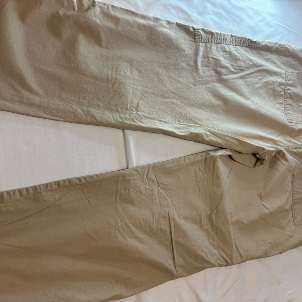 Faded Glory Beige Wide Leg Cargo Pants with Utility Pockets - Picture 8 of 8